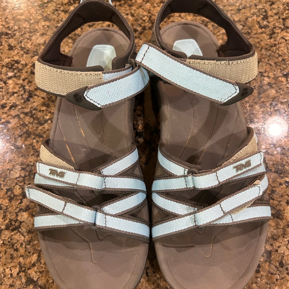 Teva Women's Sandals - Light Blue and gray